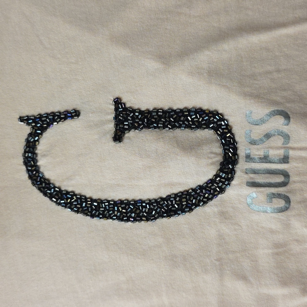 Guess‎ Women's Bella Beaded Logo Tee XL - Picture 6 of 6